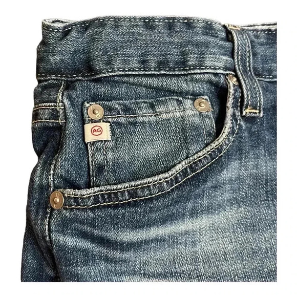 AG-ED Denim Ex-Boyfriend Slouchy Slim Cropped Raw Hem Jeans Womens size 27R - Picture 3 of 15